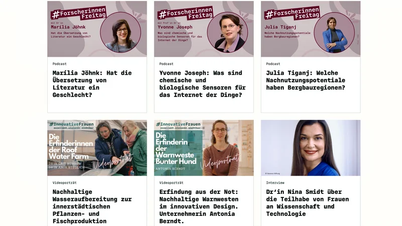 sechs innovative Frauen